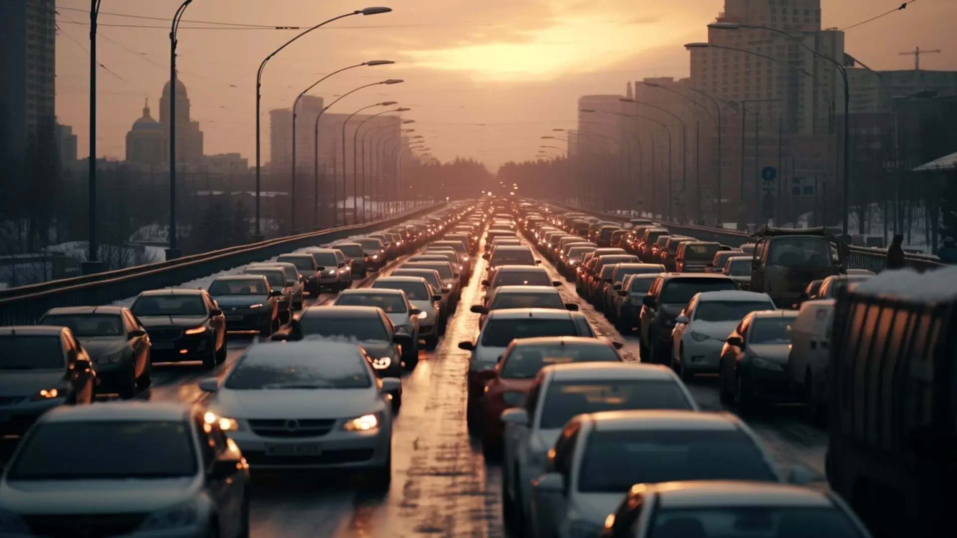 Автомобилисты встали в семикилометровую пробку под Екатеринбургом