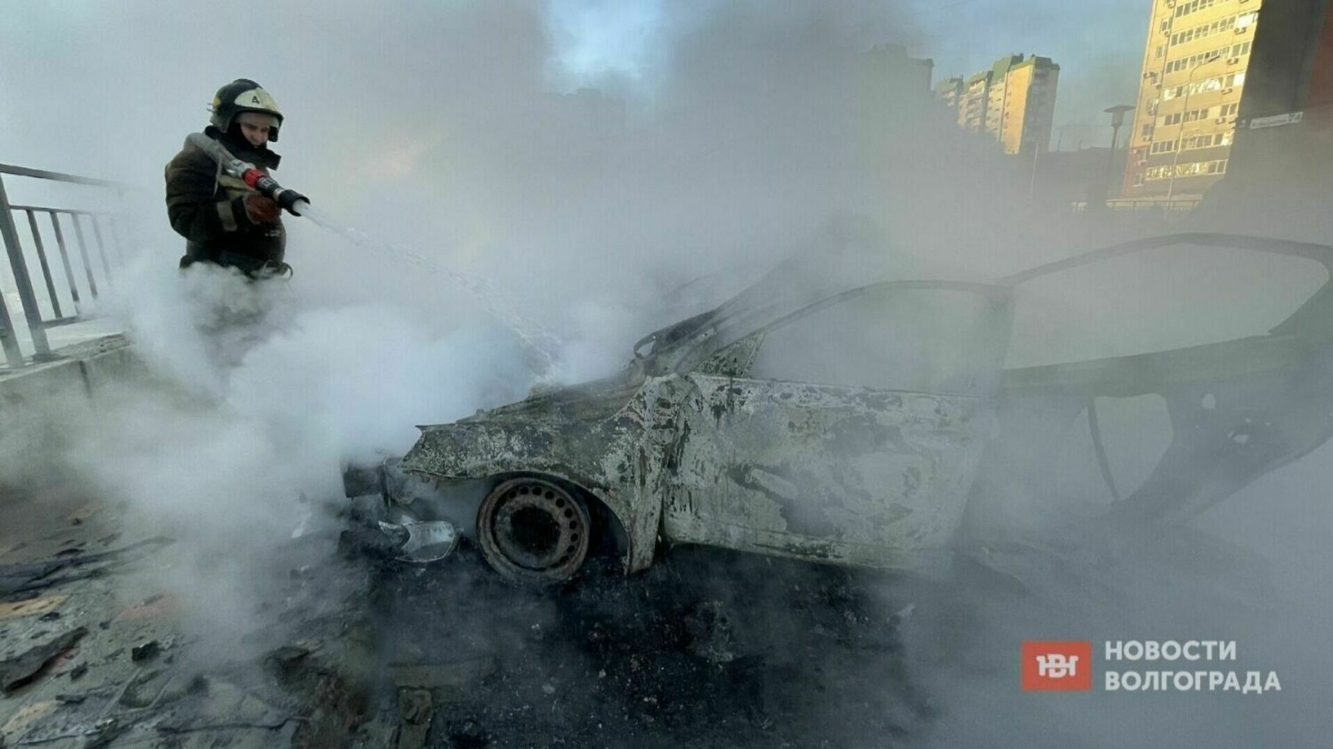 Ребенок заживо сгорел во взорвавшейся машине в Волгограде