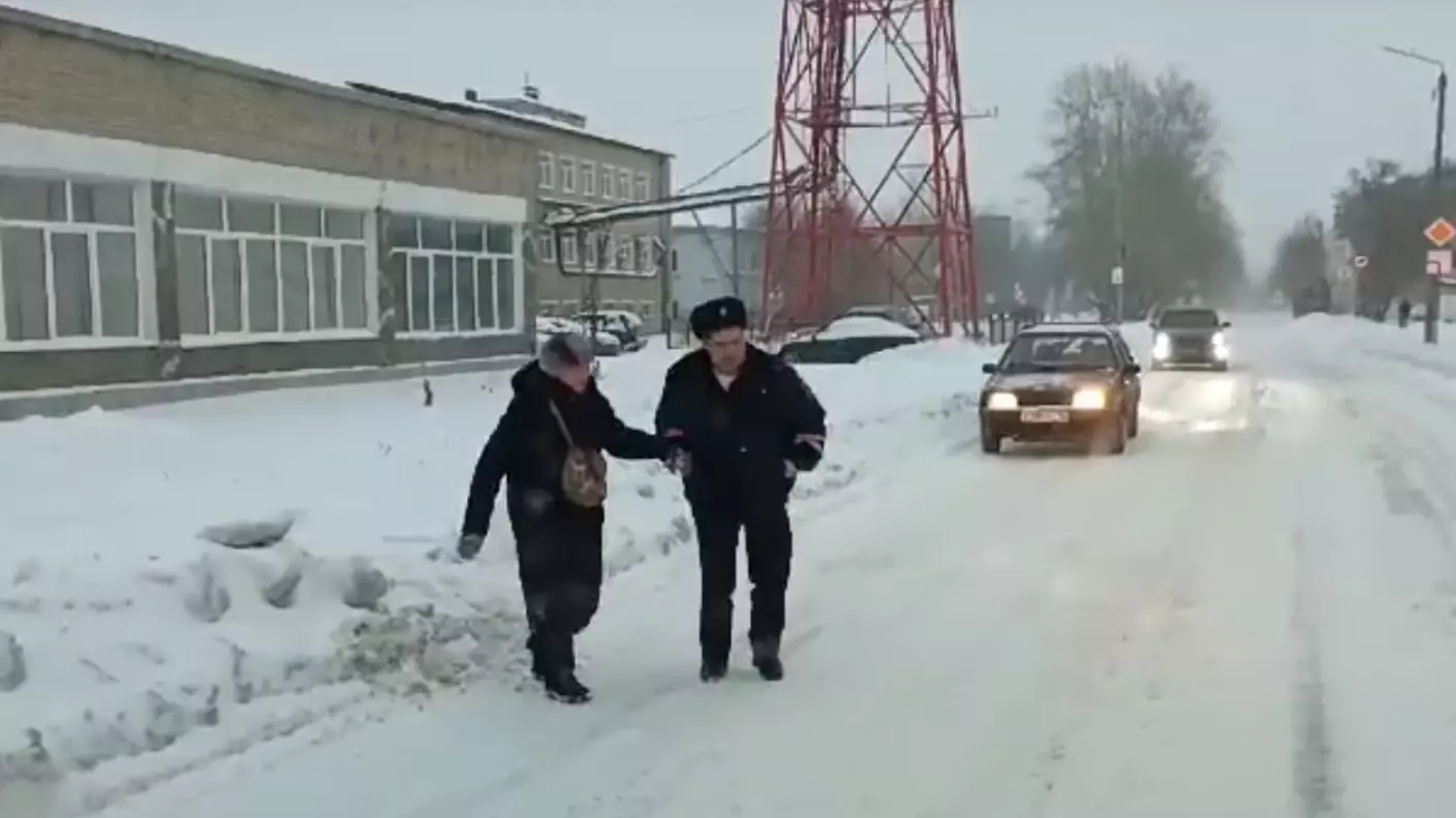 В Богдановиче автоинспектор помог упавшей пенсионерке перейти дорогу