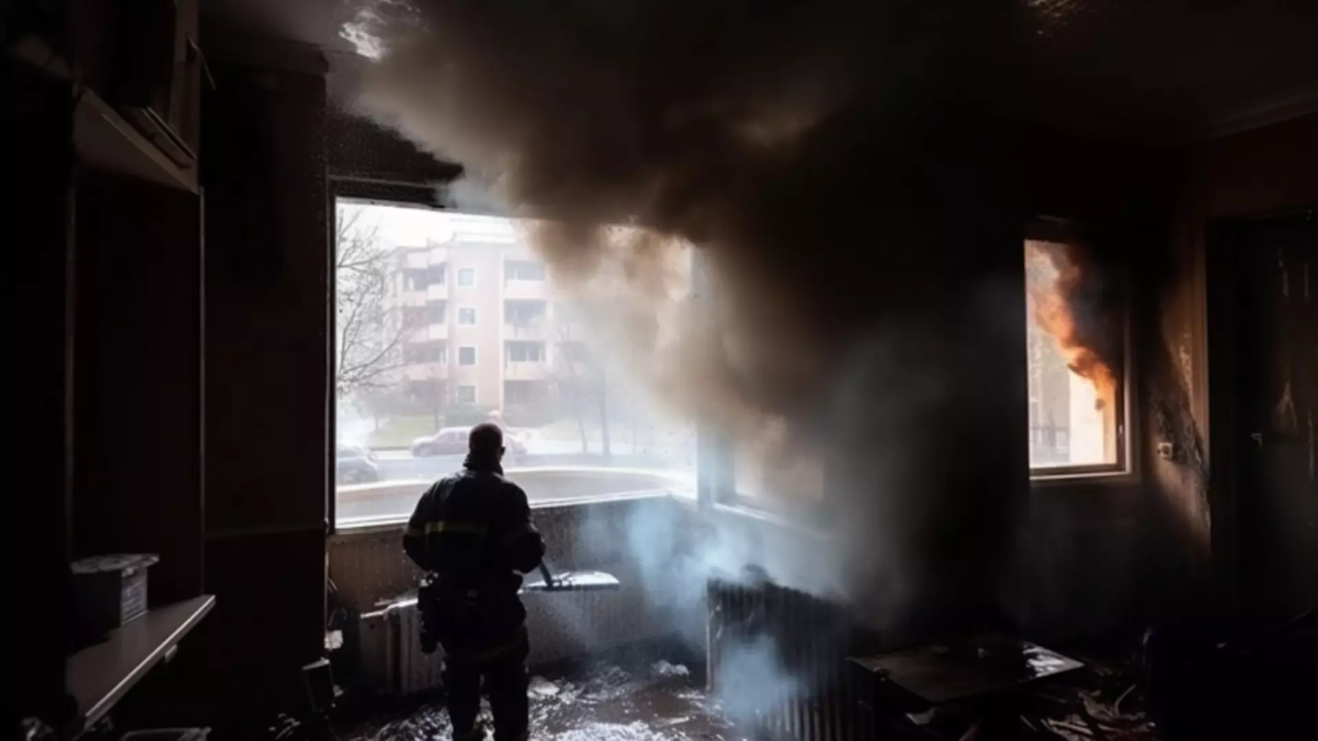 Автосервис горит в Екатеринбурге