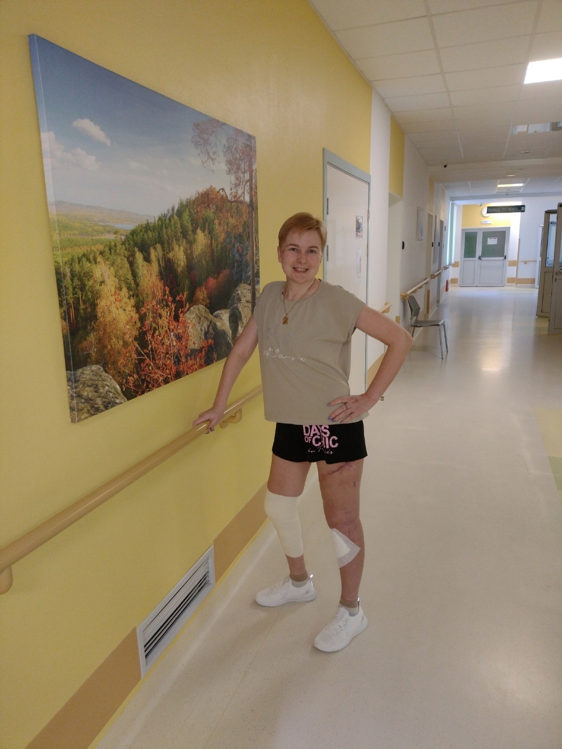 Светлана Белькова во время лечения после травмы