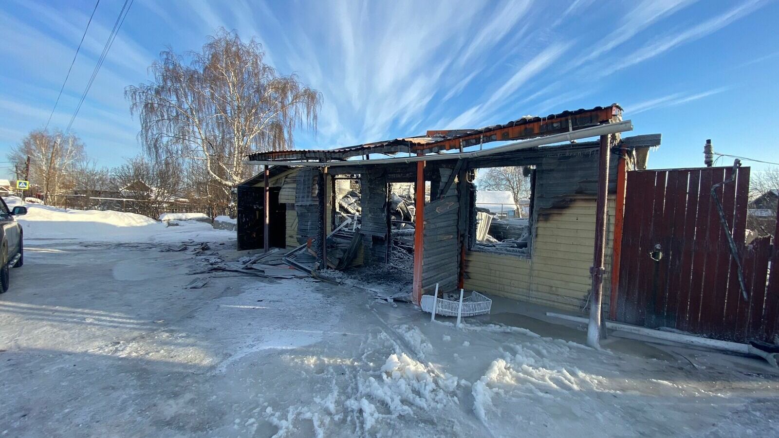 Сельский магазин сгорел под Нижним Тагилом