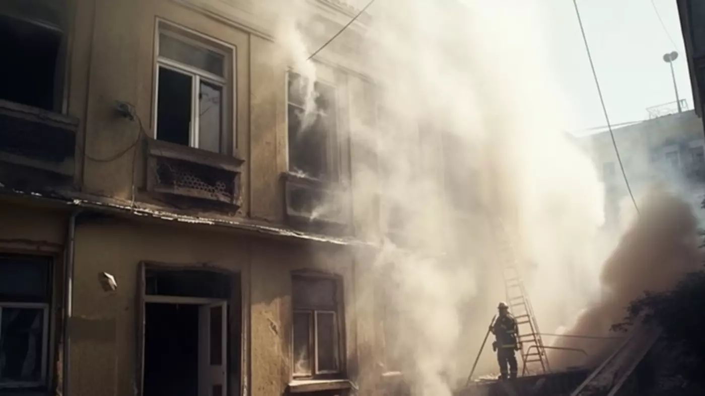В Краснотурьинске загорелся 4-этажный дом
