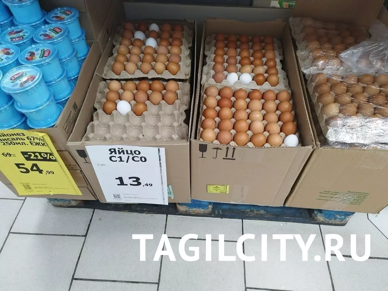 Цена на яйца в «Монетке» 26 декабря 2023 года