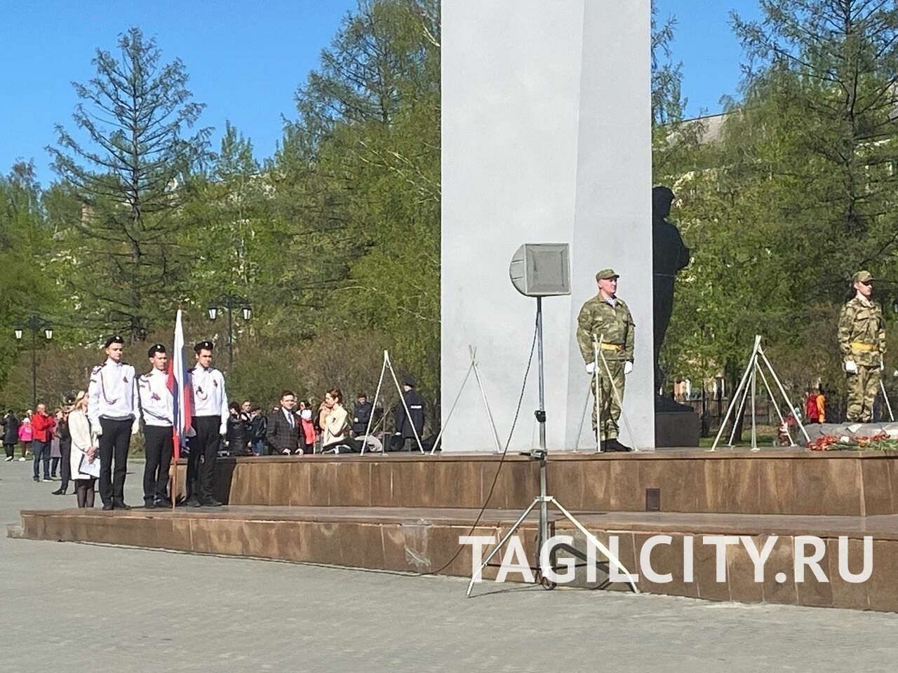 Торжественная акция, посвященная Дню Победы, на Площади Славы в Нижнем Тагиле