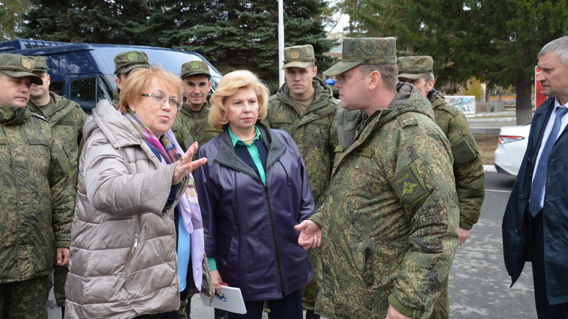 Татьяна Москалькова посетила городок с мобилизованными в гарнизоне Екатеринбурга