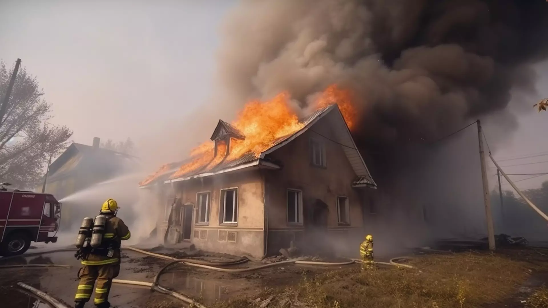 Деревянный жилой дом загорелся в Екатеринбурге